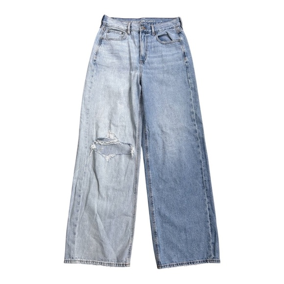 American Eagle Outfitters Denim - American Eagle Outfitters  Wide Leg Dual color Jeans sz 10 long, 017